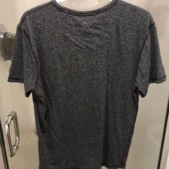 Projek and Co Grey, red embroidered button up Tee - Picture 2 of 5